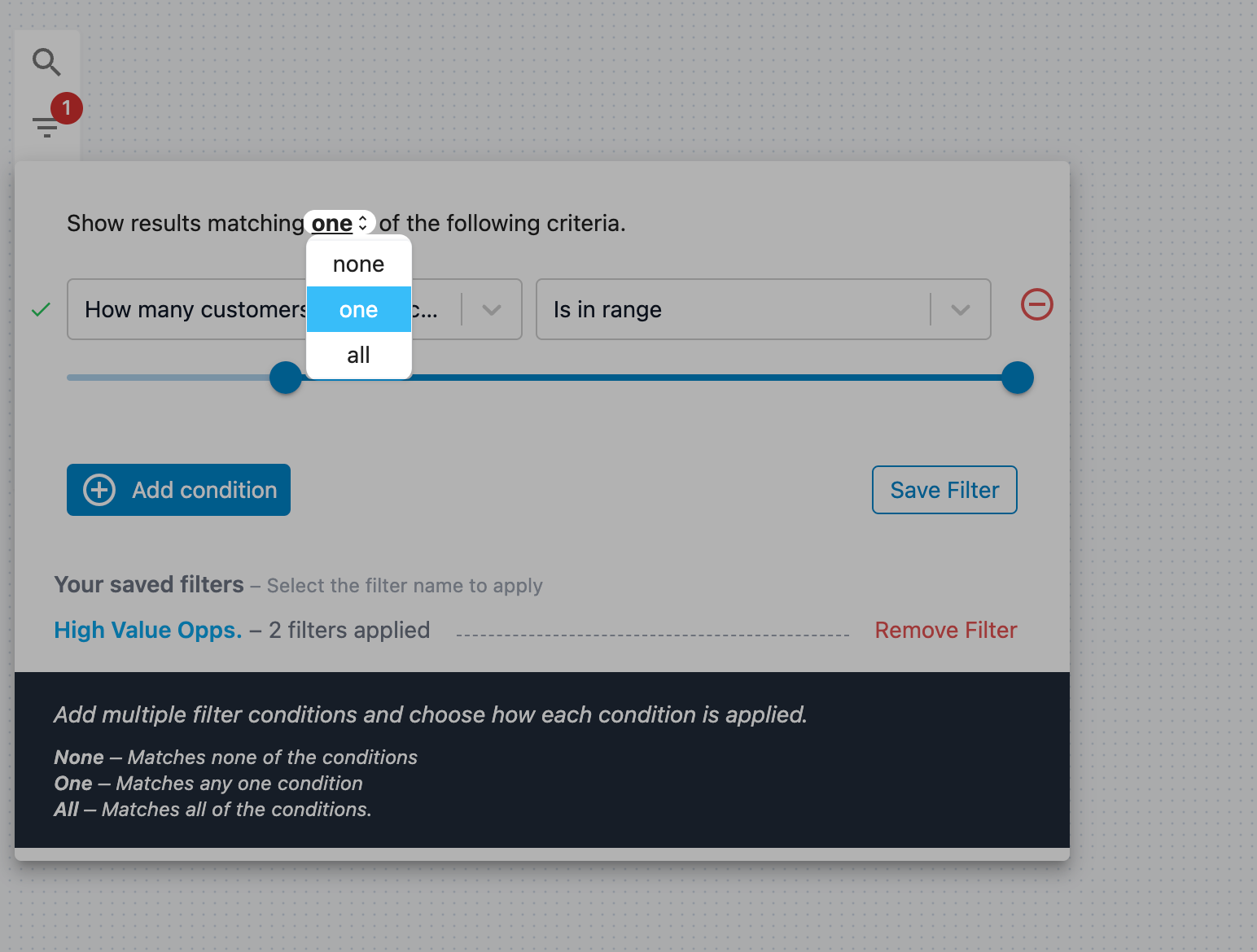 Filter Criteria